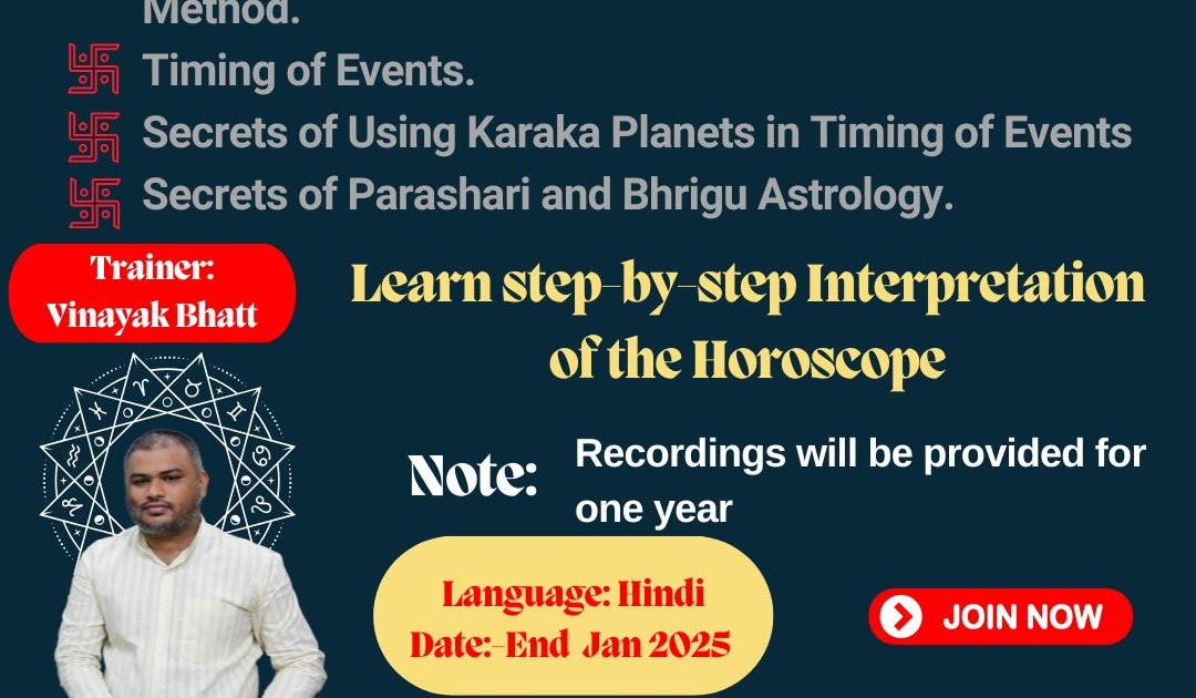 Master Predictive Astrology with Vinayak Bhatt