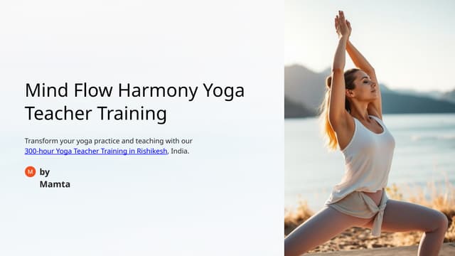 300 Hour Yoga Teacher Training in Rishikesh India | PPT