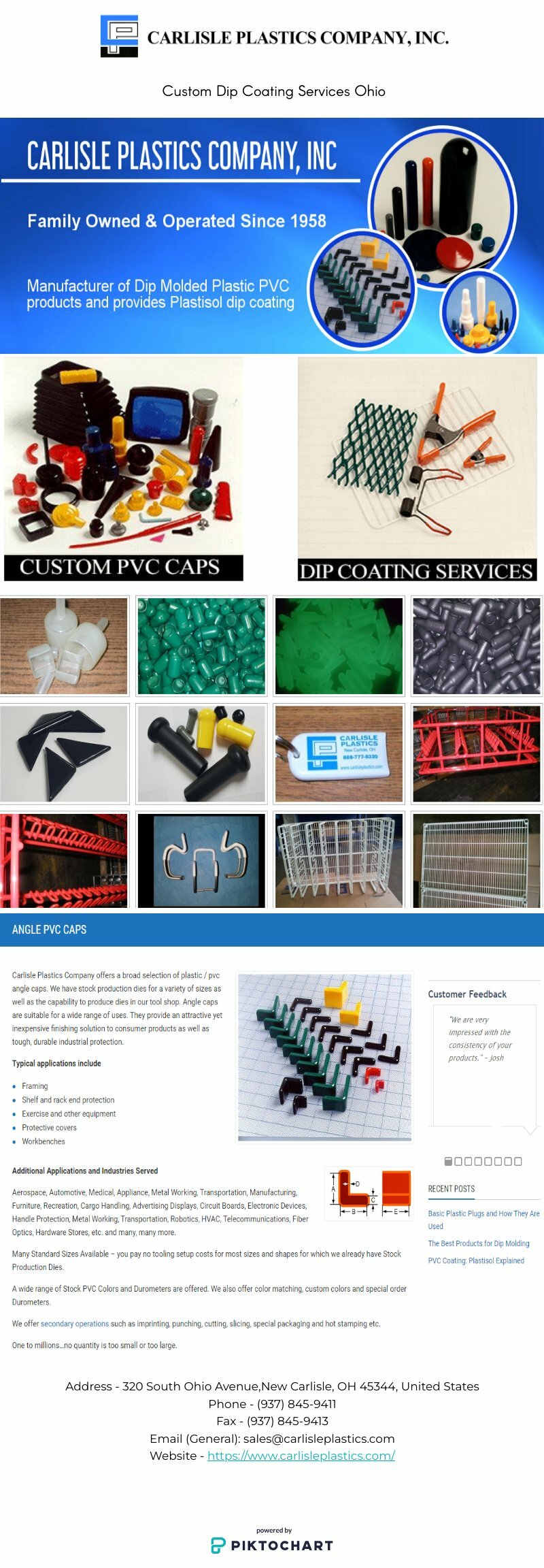 Custom Dip Coating Services Ohio | Piktochart Visual Editor