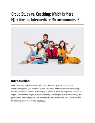 Group Study vs. Coaching_ Which is More Effective for Intermediate Microeconomics I_