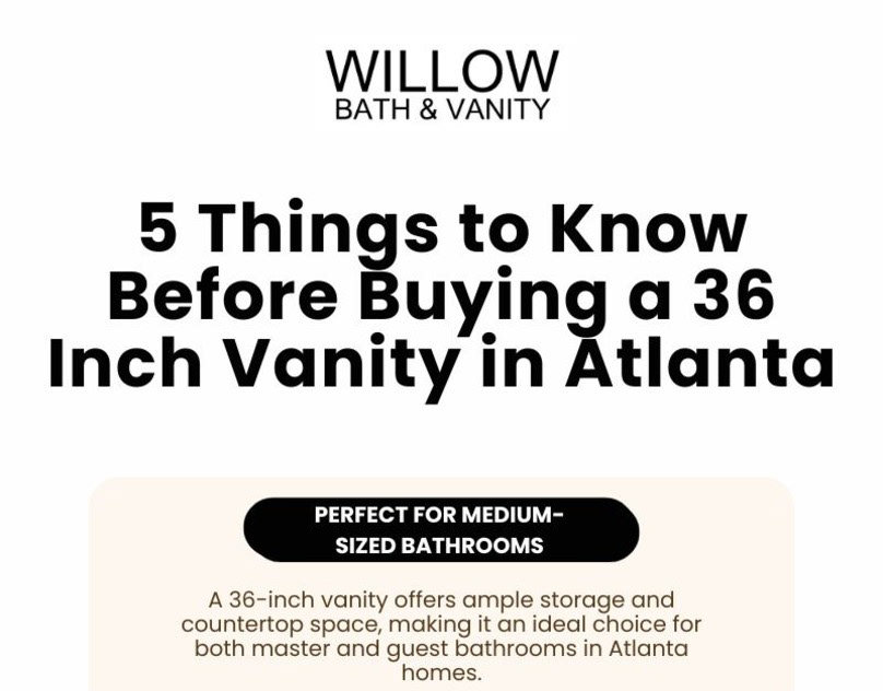 5 Things to Know Before Buying a 36 Inch Vanity in Atlanta