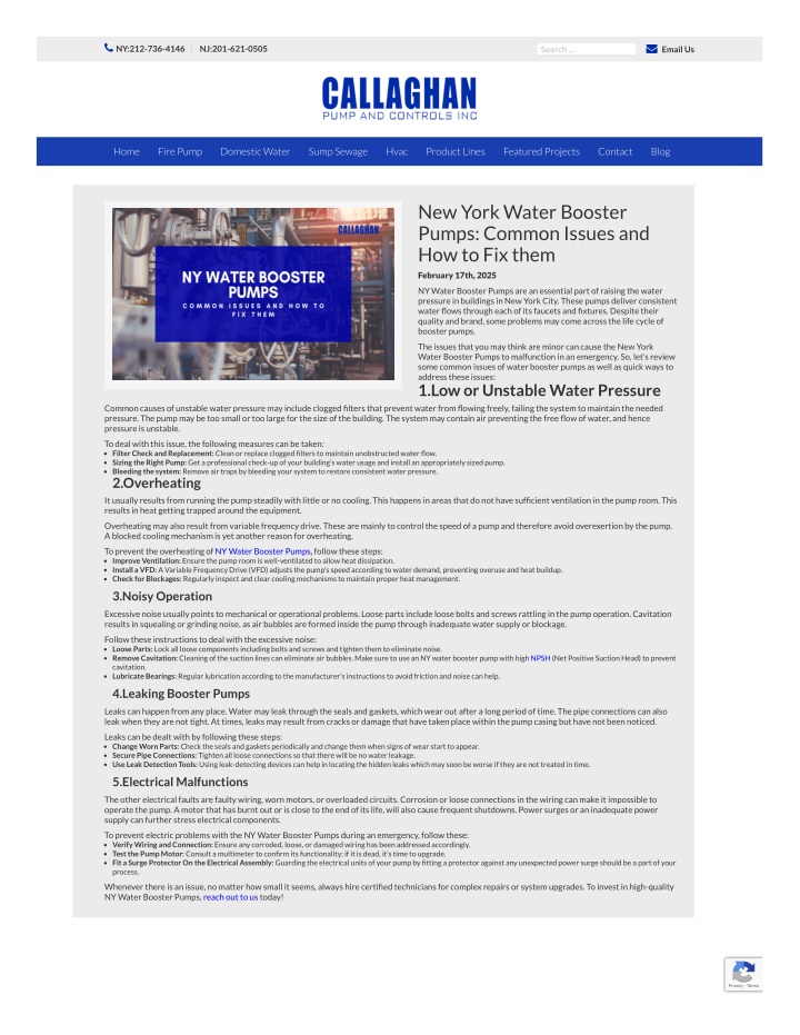 PPT - New York Water Booster Pumps Common Issues and How to Fix them PowerPoint Presentation - ID:13998855