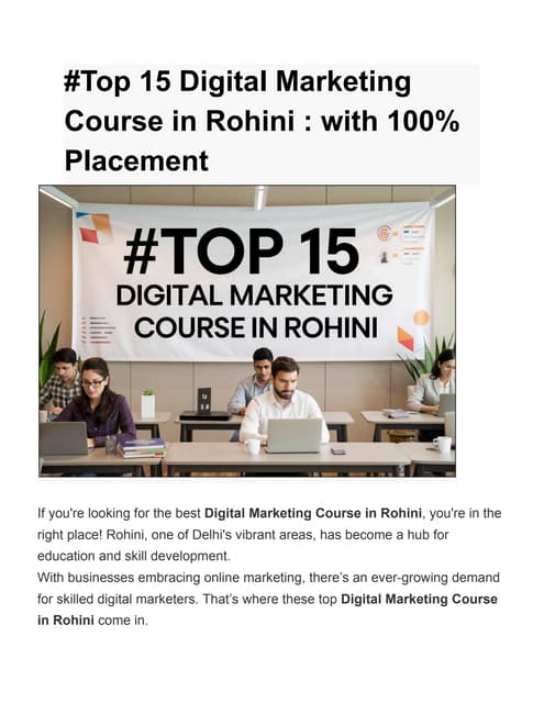 Digital Marketing Course in Rohini