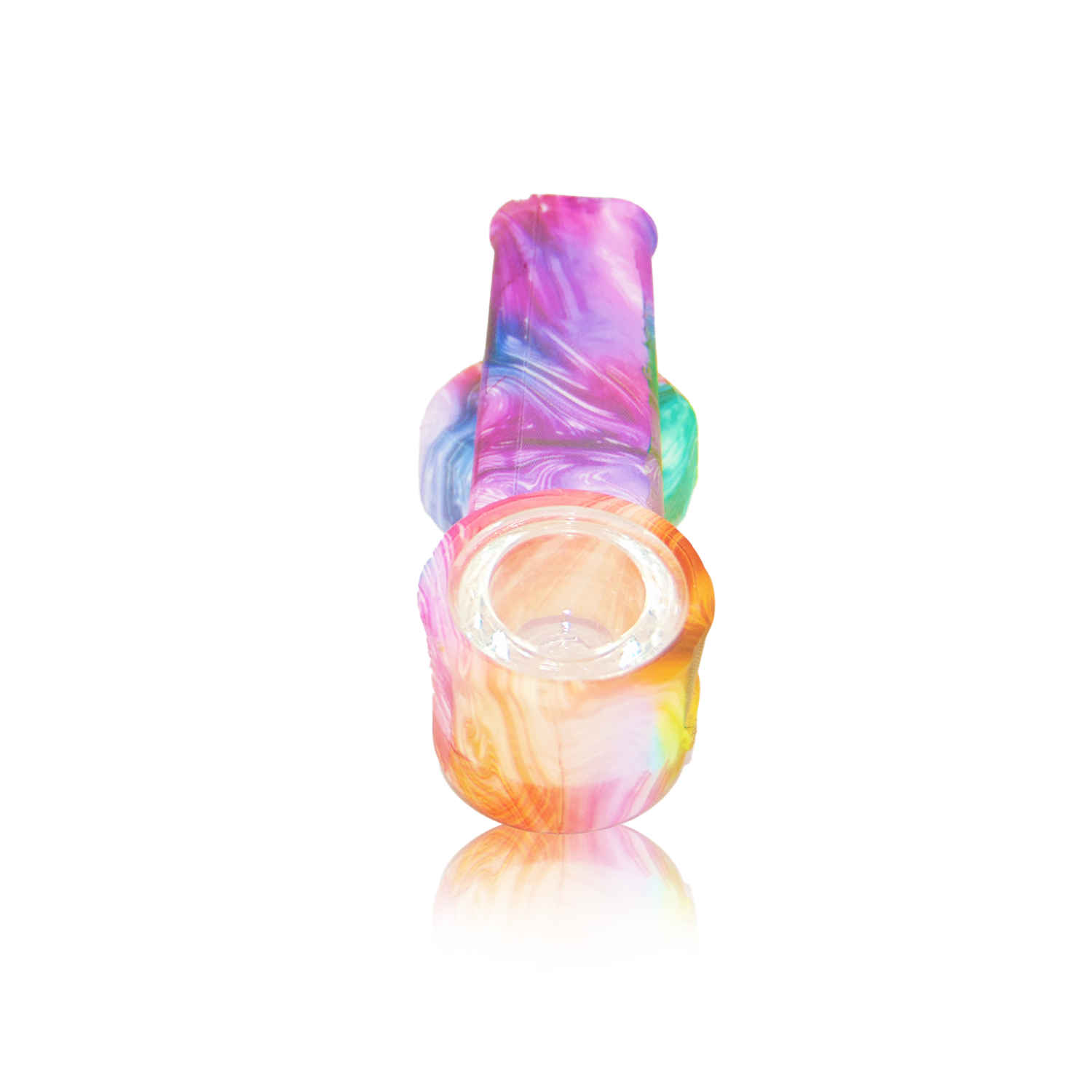 Buy Rainbow Tie Dye Silicone Pipe with Cap | Global Glass Pipe