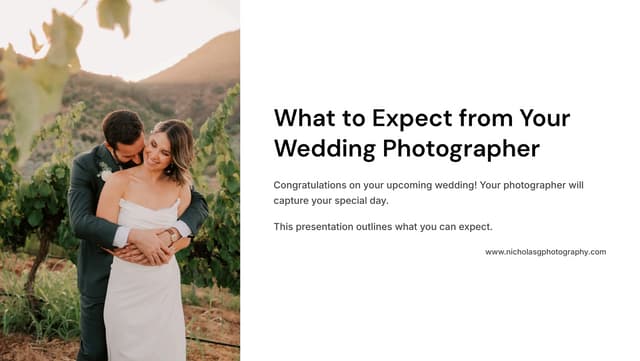 What to Expect from Your Wedding Photographer on Your Big Day | PPT