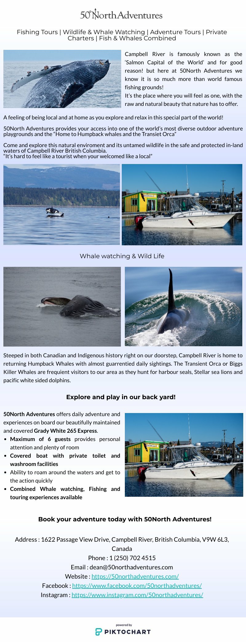 Vancouver Island Adventure Tours | Piktochart Visual Editor