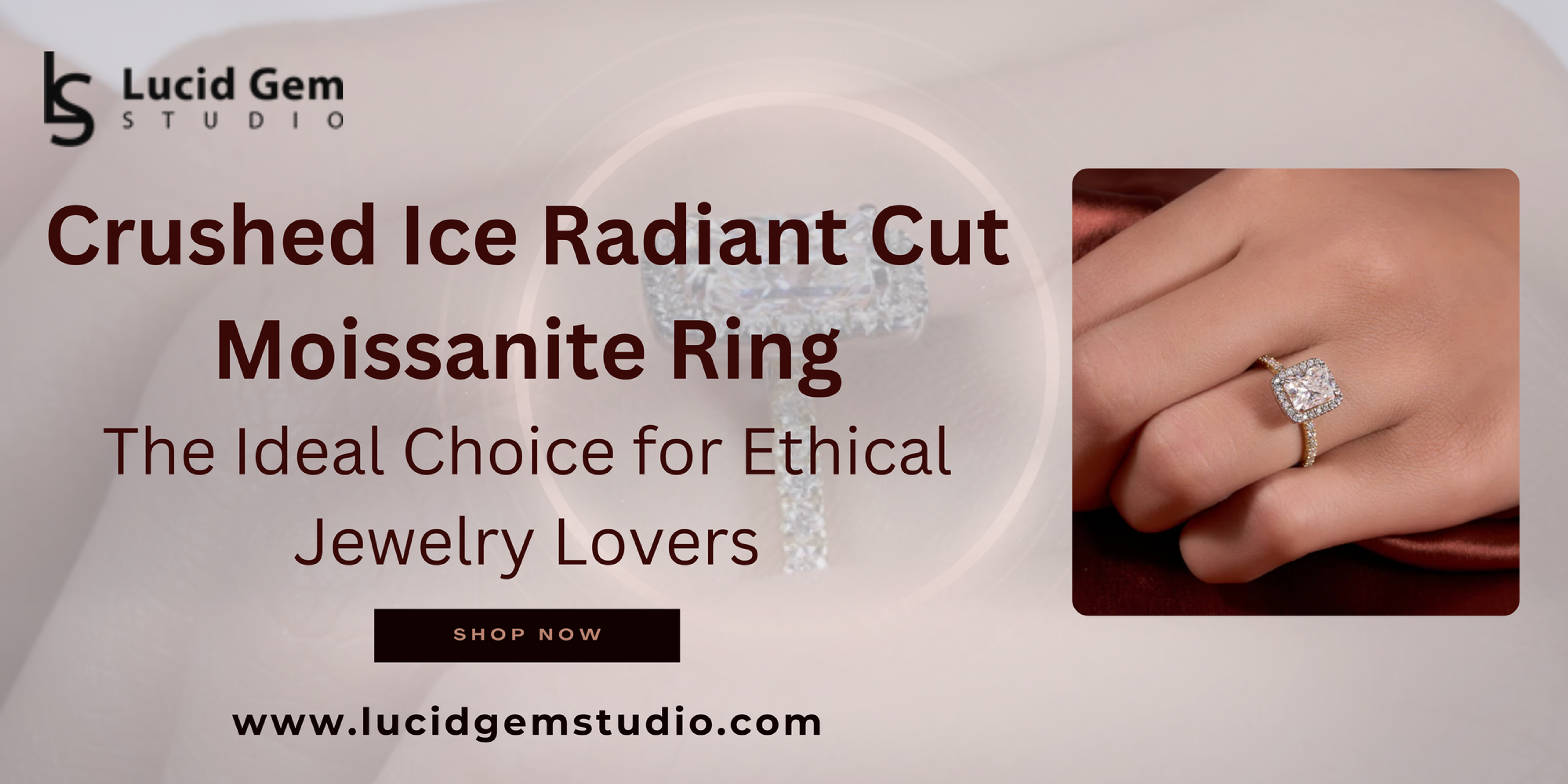 Crushed Ice Radiant Cut Moissanite Ring – The Ideal Choice for Ethical Jewelry Lovers