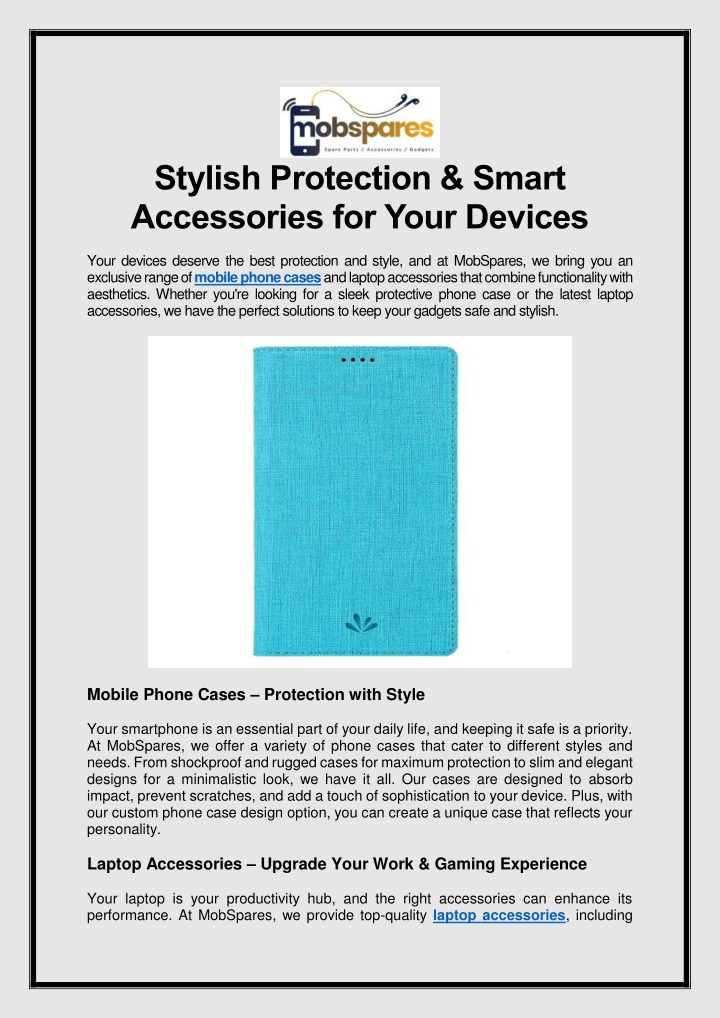 PPT - Stylish Protection & Smart Accessories for Your Devices PowerPoint Presentation - ID:13961213