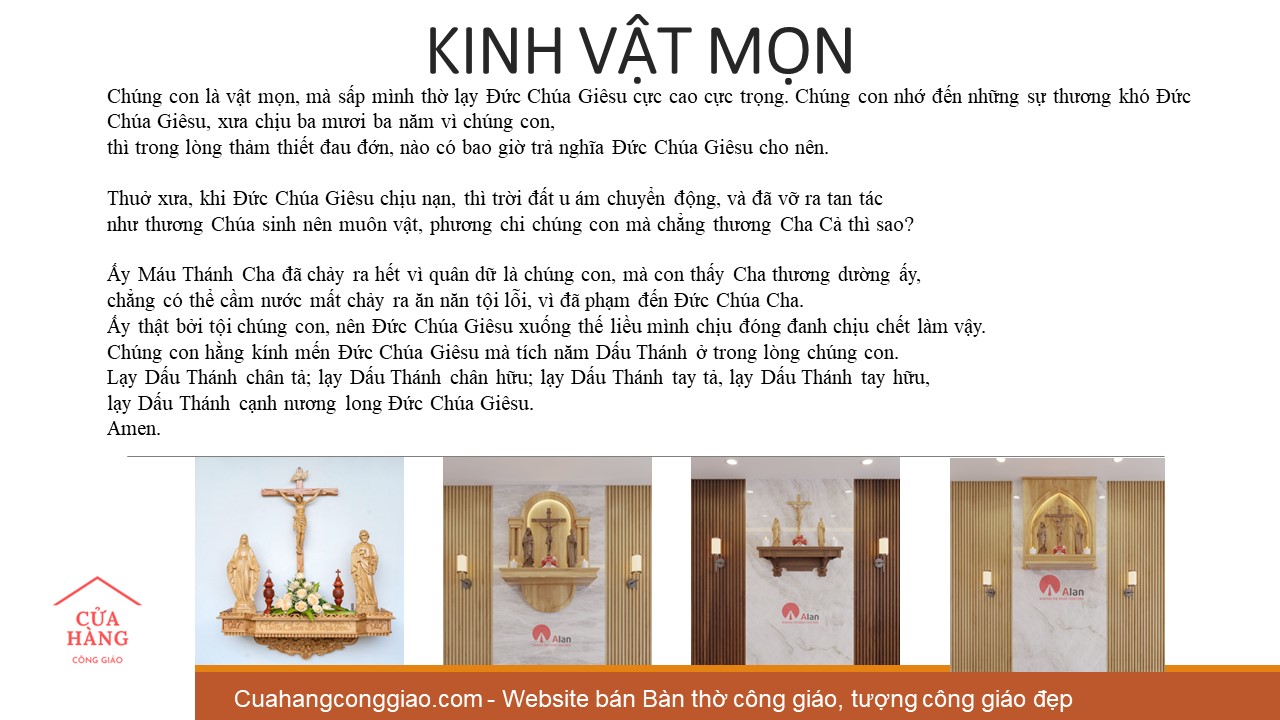 KINH VẬT MỌN | Công Giáo