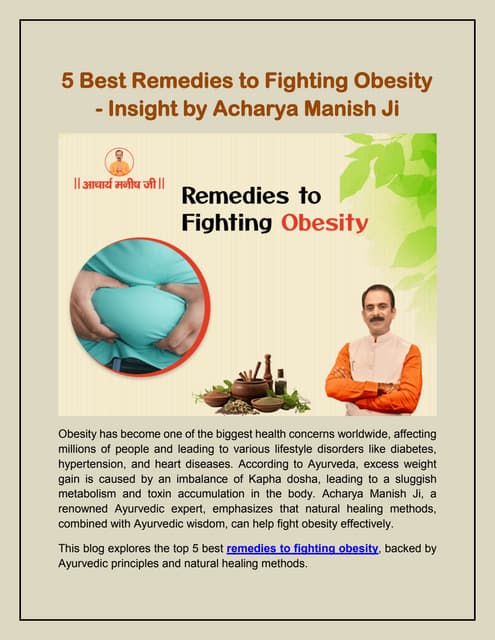 5 best Remedies to Fighting Obesity - Insight by Acharya Manish Ji.pdf