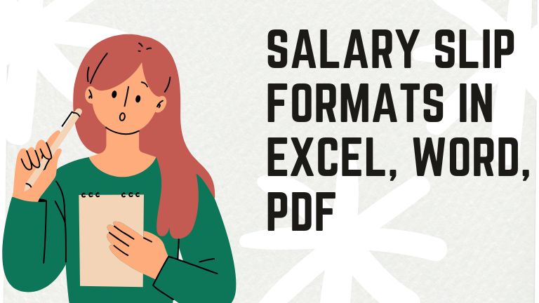 Salary Slip Formats in Excel, Word, PDF: Pay slip Templates