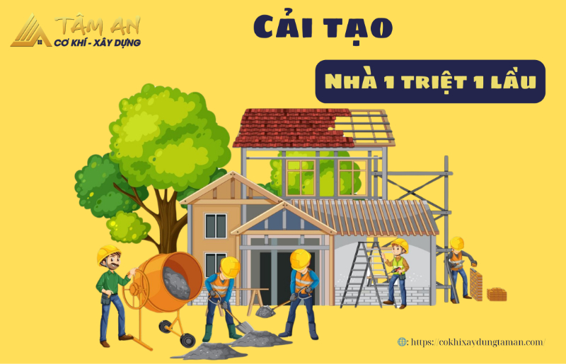 Top 3 phương án cải tạo nhà 1 trệt 1 lầu đẹp, tối ưu nhất 2025