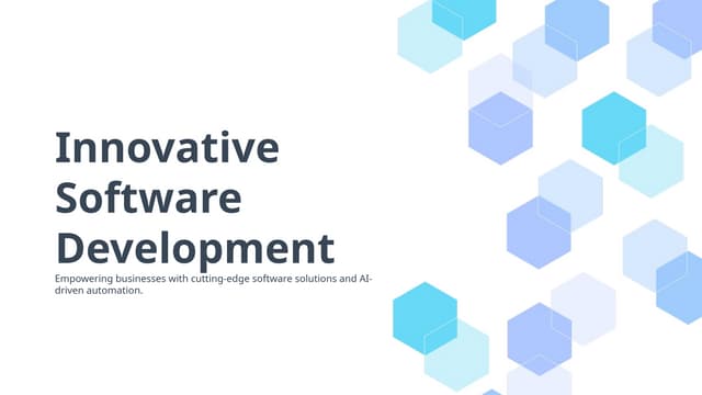 Innovative Software Development & AI Solutions | PPT