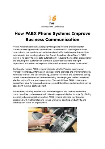 How PABX Phone Systems Improve Business Communication