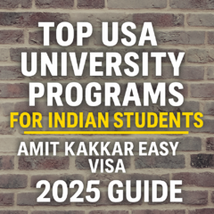 Top USA University Programs for Indian Students | Amit Kakkar Easy Visa 2025 Guide | Free Podcasts | Podomatic