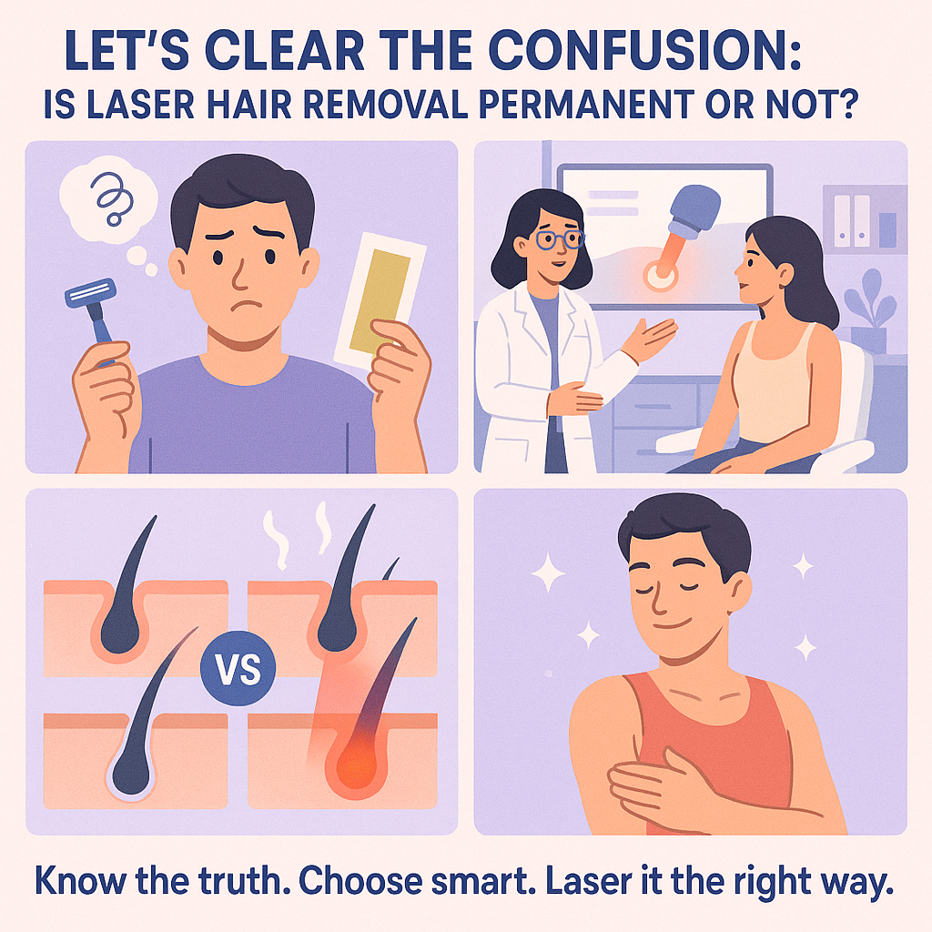 Let’s Clear the Confusion: Is Laser Hair Removal Permanent or Not? | by Skincity Bareilly | May, 2025 | Medium