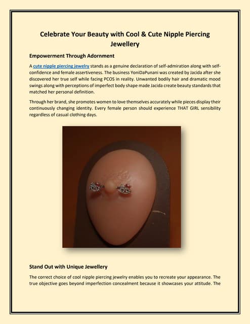 Celebrate Your Beauty with Cool & Cute Nipple Piercing Jewellery | PDF