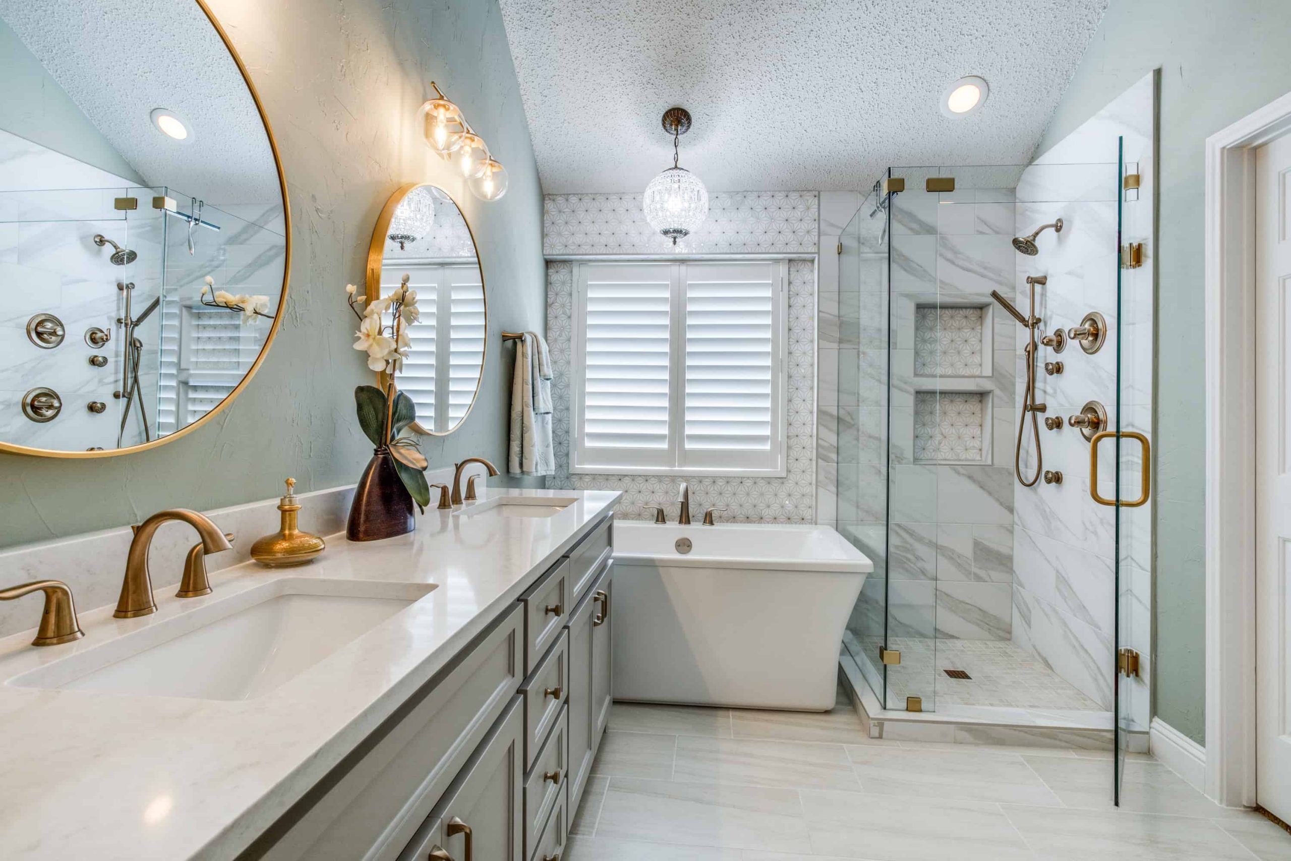 Corner Sinks, Floating Vanities, and More: Space-Saving Fixtures