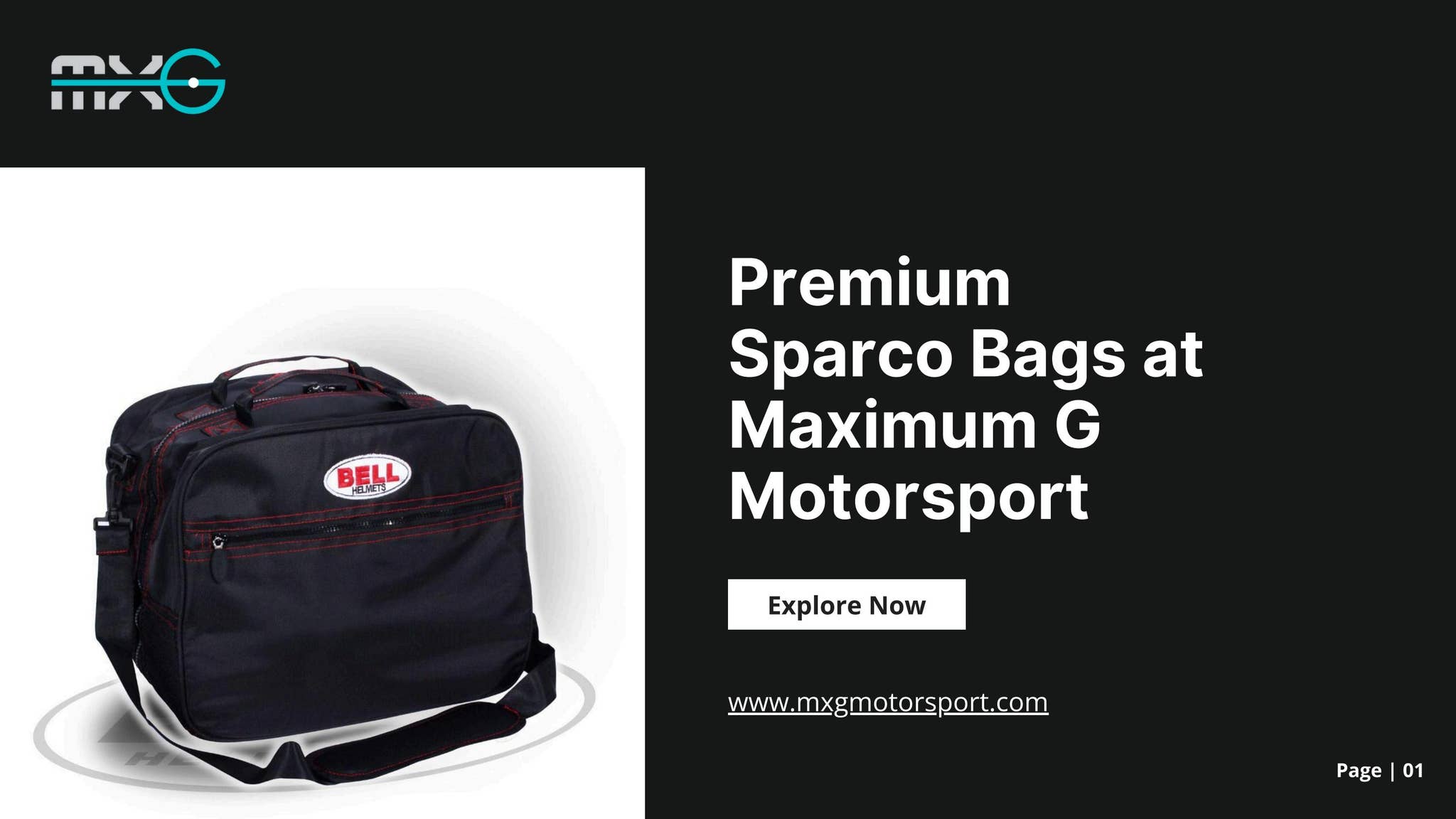 Premium Sparco Bags at Maximum G Motorsport