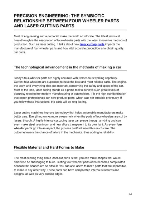 PRECISION ENGINEERING THE SYMBIOTIC RELATIONSHIP BETWEEN FOUR WHEELER PARTS AND LASER CUTTING PARTS.pdf