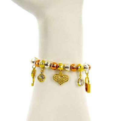 Heart, Lock, and Key Adjustable Bracelet Profile Picture