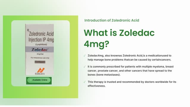 Zoledronic Acid injection Information PPT | PDF
