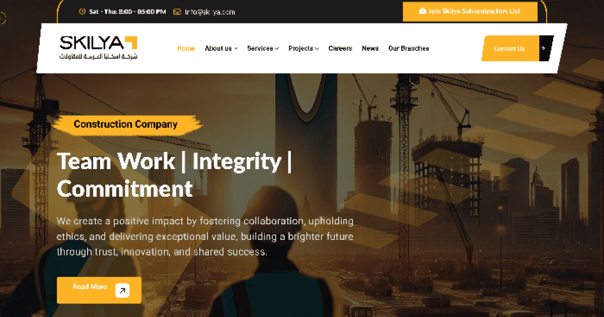 Skilya Construction Company Your Best Partner In KSA