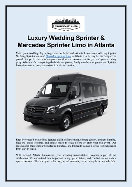 Luxury Wedding Sprinter & Mercedes Sprinter Limo in Atlanta | PDF