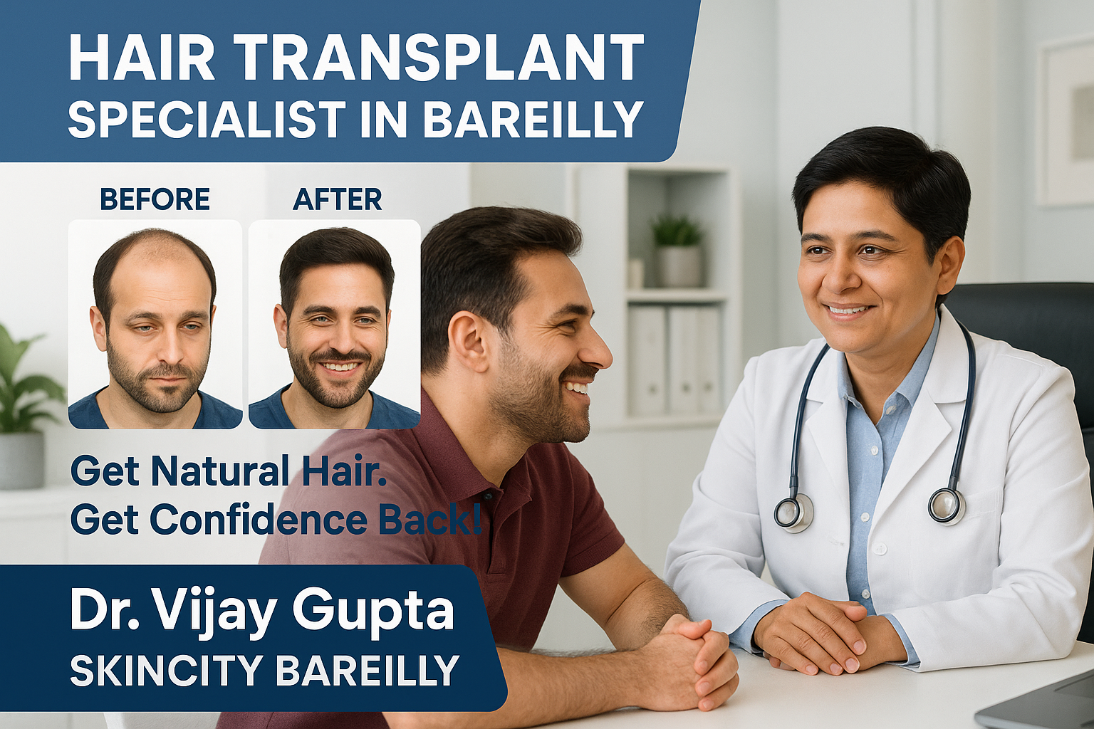 Hair Transplant Specialist in Bareilly – Skincity Bareilly