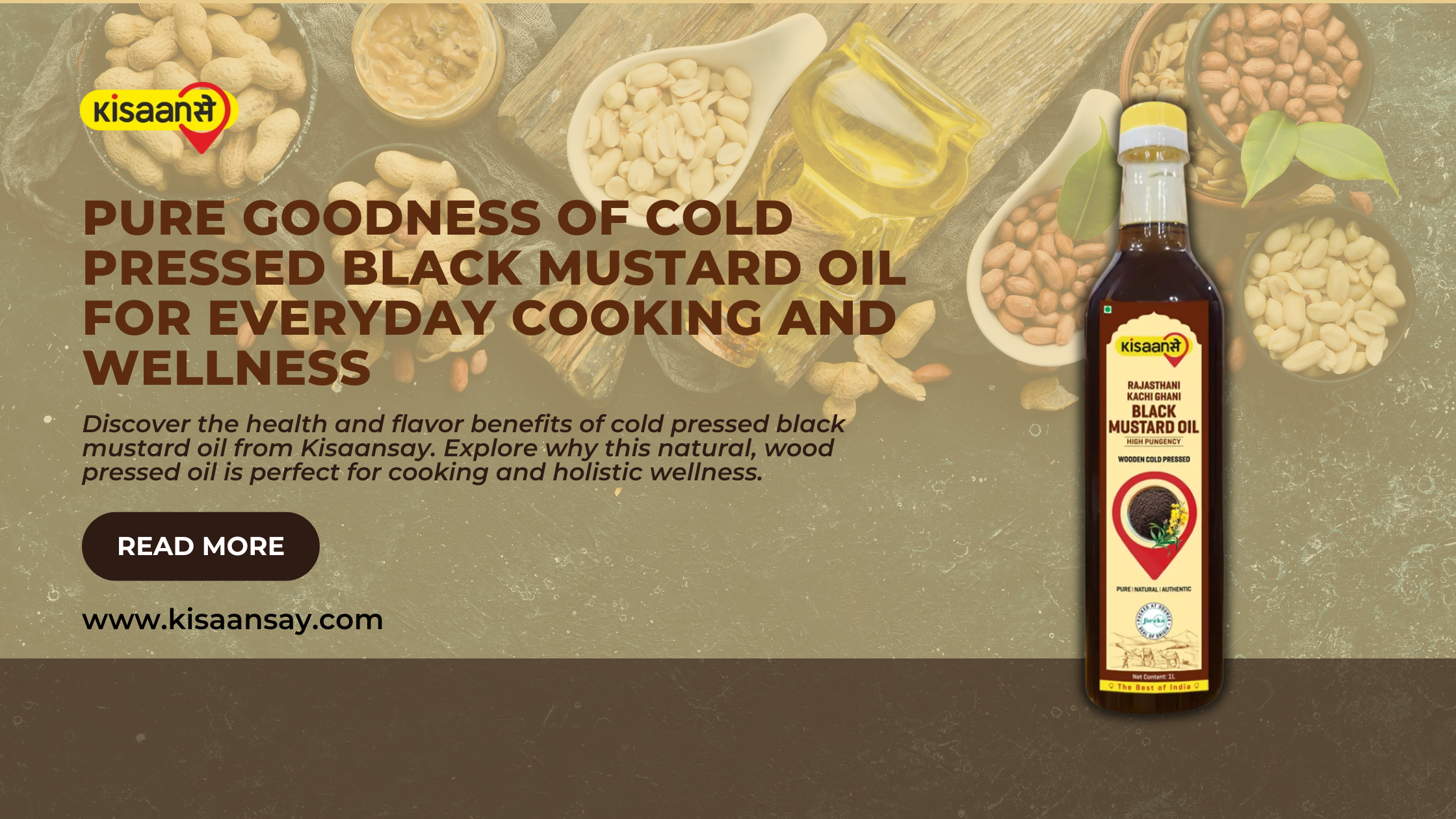 Pure Goodness of Cold Pressed Black Mustard Oil for Everyday Cooking and Wellness – Kisaansay