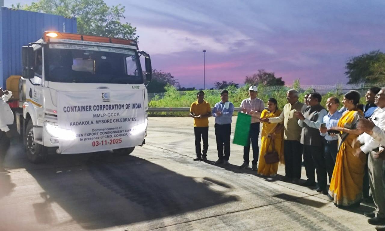 CONCOR launches first export shipment from Mysuru MMLP