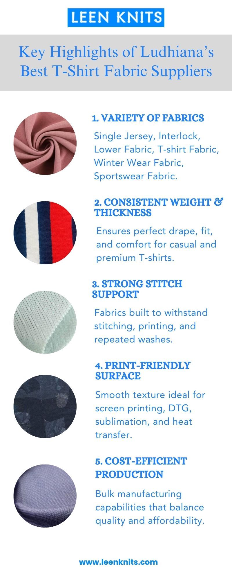 Key Highlights of Ludhiana’s Best T-Shirt Fabric Suppliers