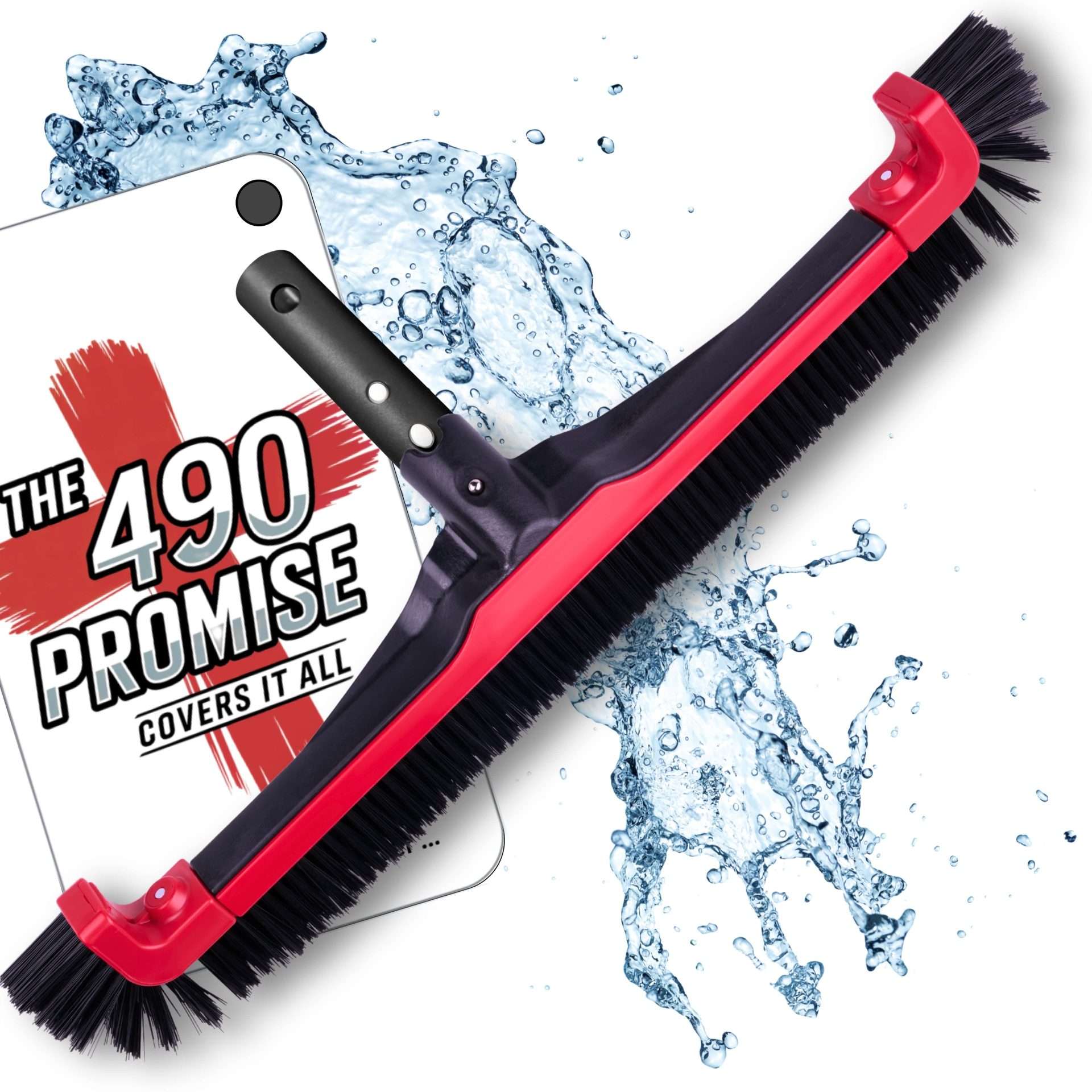 Durable Pool Brush Head: 3X Faster Swimming Pool Cleaning