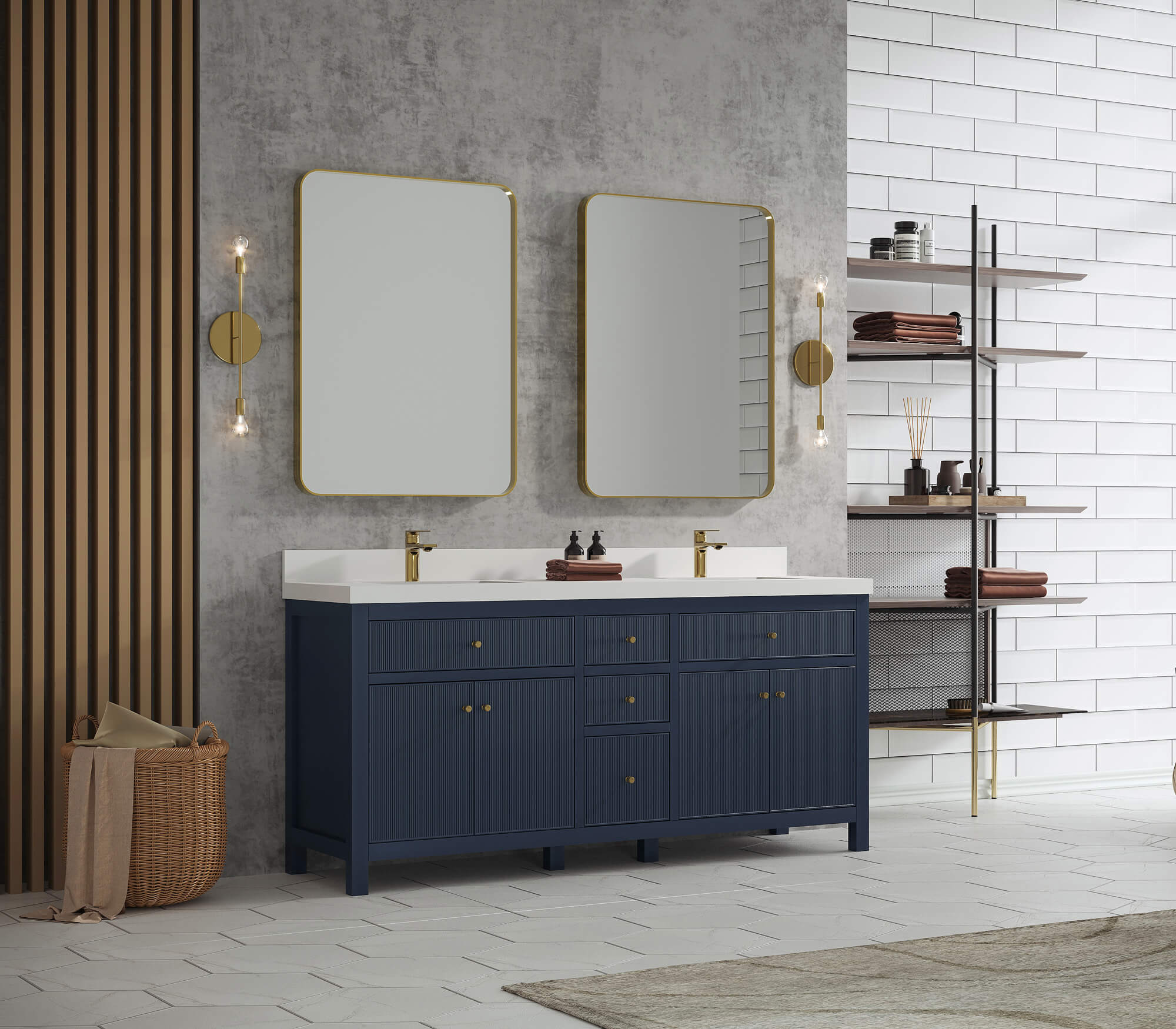 Holiday Double Sink Bathroom Vanity Decor Ideas