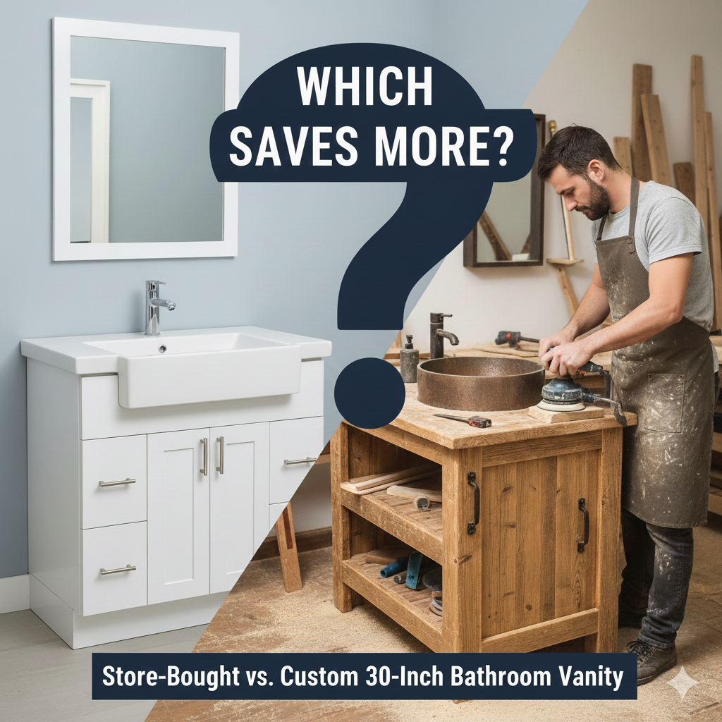 Which Saves More: Store-Bought or Custom 30-Inch Bathroom Vanity?