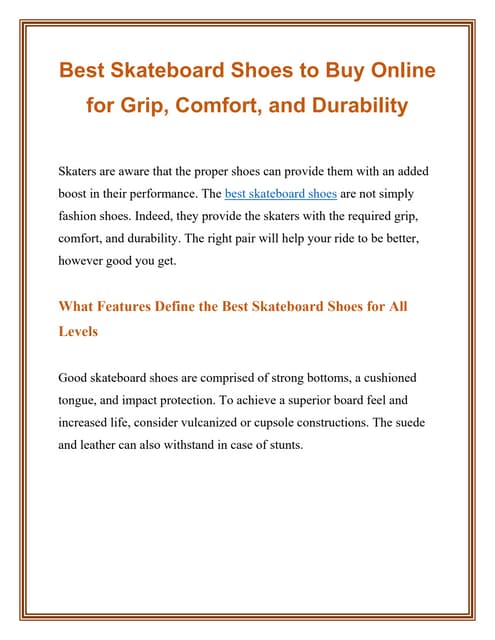 Best Skateboard Shoes to Buy Online for Grip, Comfort, and Durability.pdf