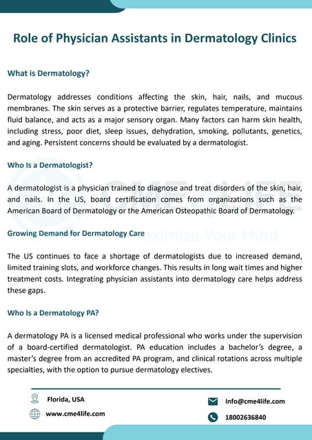 Role of Physician Assistants in Dermatology Clinics.pdf