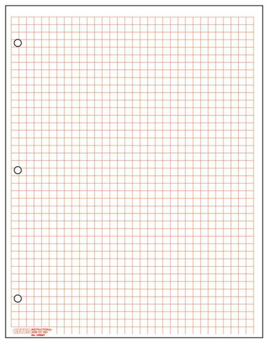 Classic Graph Paper, 1/4\ SQ. - Red -- 500 Sheet Ream | Geyer Instructional Products
