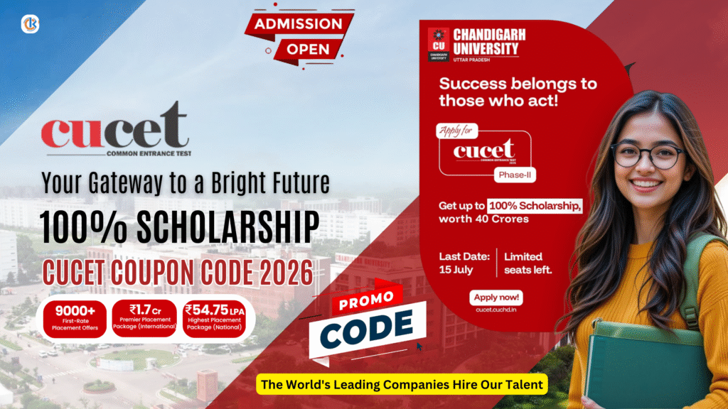 What is the coupon code for CU 2026 | CUCET UPTO 100%OFF
