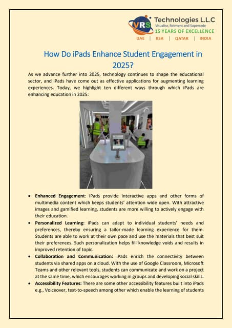 How Do iPads Enhance Student Engagement in 2025? | PDF