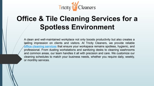 Office  Tile Cleaning Services for a Spotless Environment | PPTX