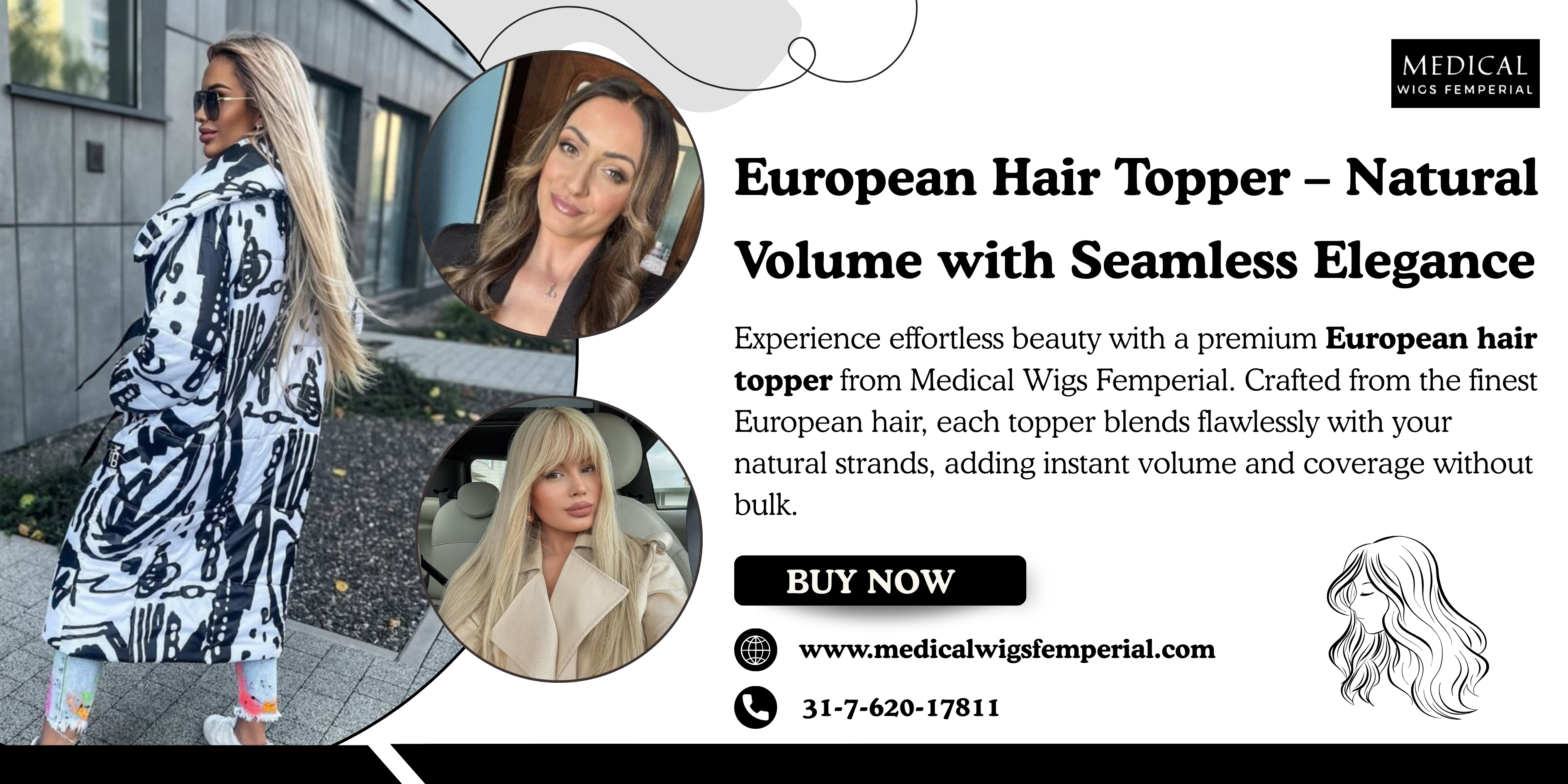 European Hair Topper – Natural Volume with Seamless Elegance — Freeimage.host