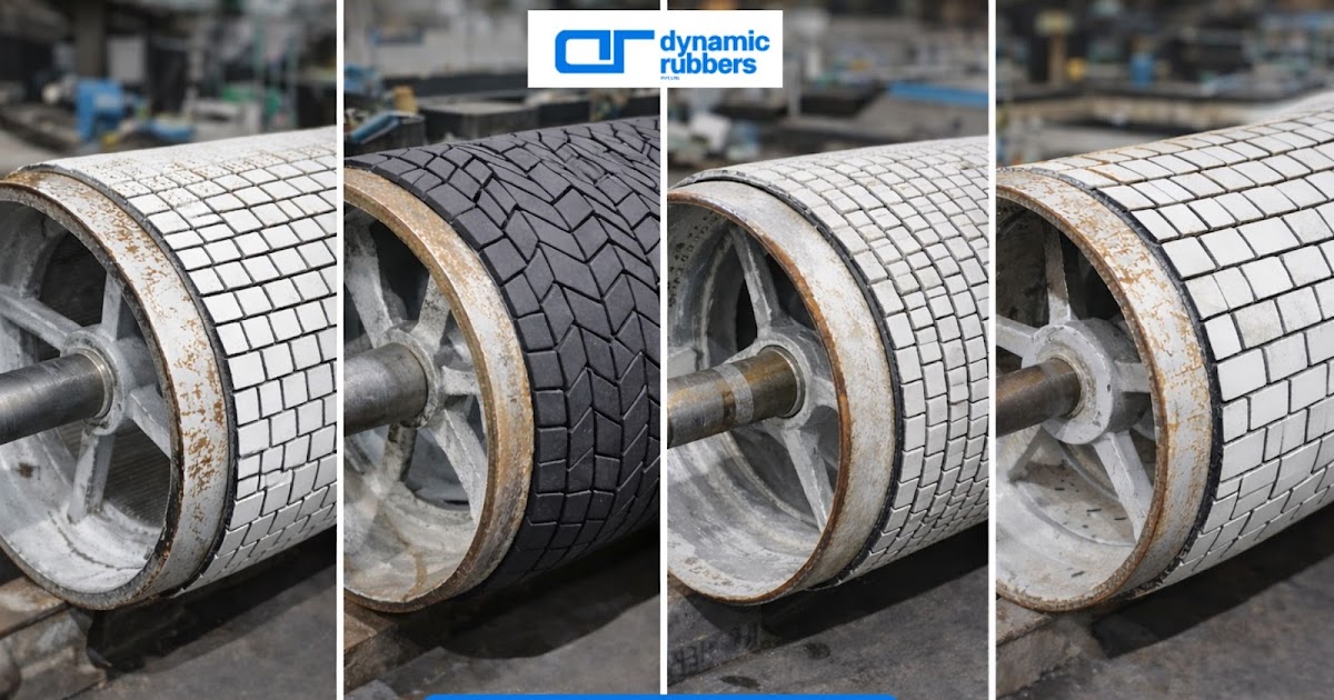 What Are the Different Tile Patterns in Ceramic Lagging for Conveyor Pulley?