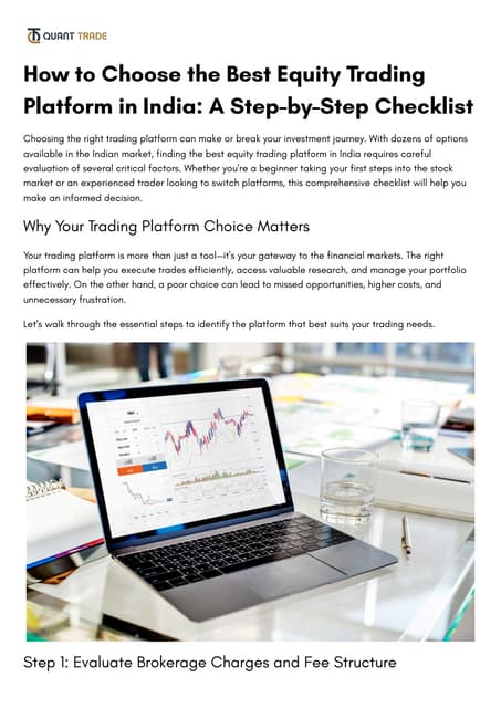 How to Choose the Best Equity Trading Platform in India A Step-by-Step Checklist | PDF