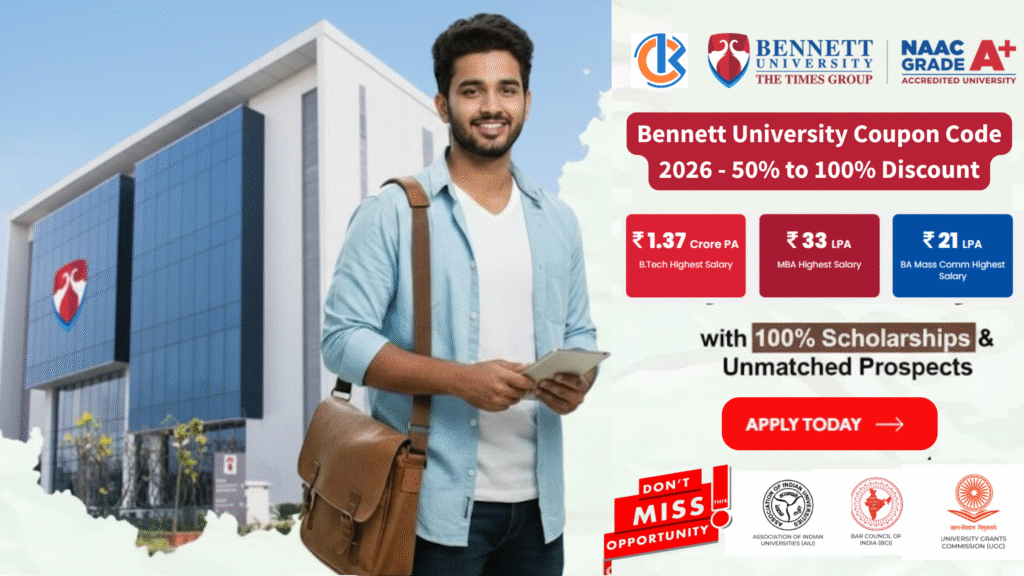 Bennett University Coupon Code 2026 - 50% to 100% Discount
