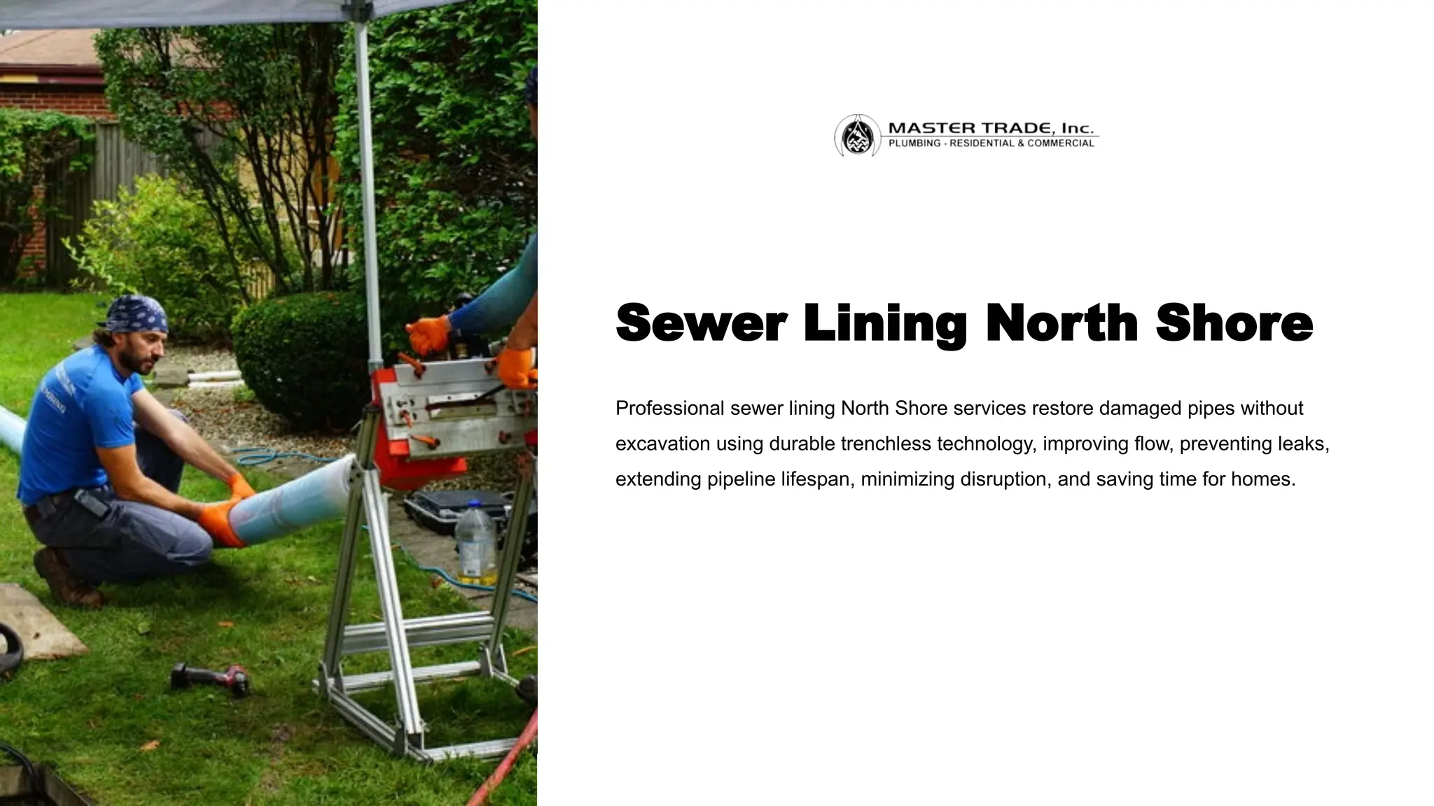 Professional Sewer Lining North Shore Services by Mastertrade Plumbing | PPTX