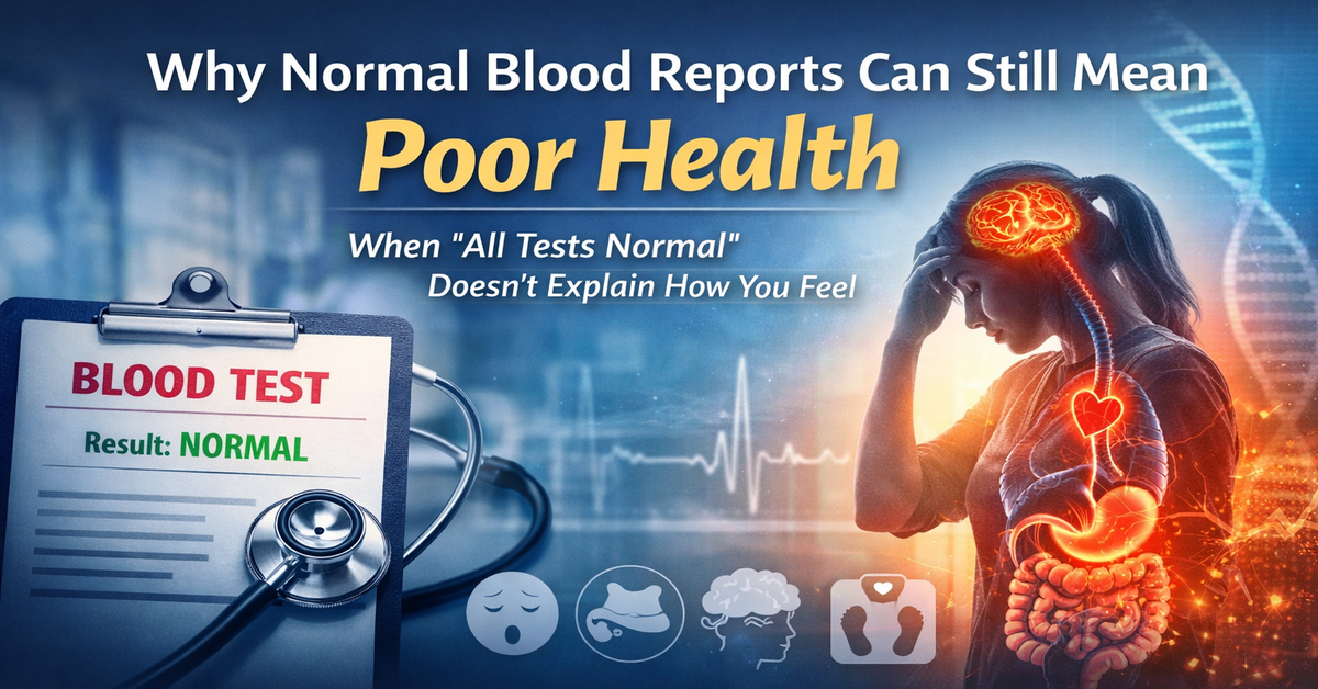 Why Normal Blood Reports Can Still Mean Poor Health – Amit Kakkar Healthyway: Expert Health and Wellness Insights