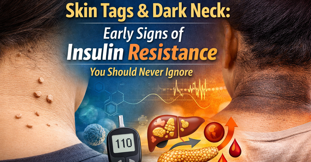 Skin Tags  Dark Neck: Early Signs of Insulin Resistance You Should Never Ignore – Amit Kakkar Healthyway