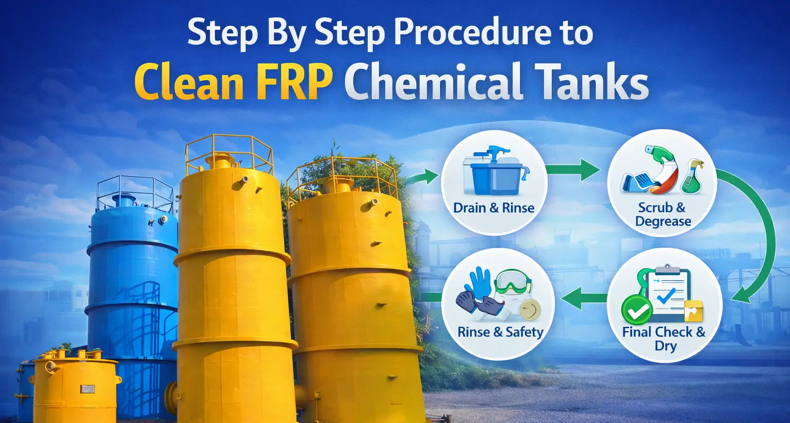 Step By Step Procedure to Clean FRP Chemical Storage Tanks