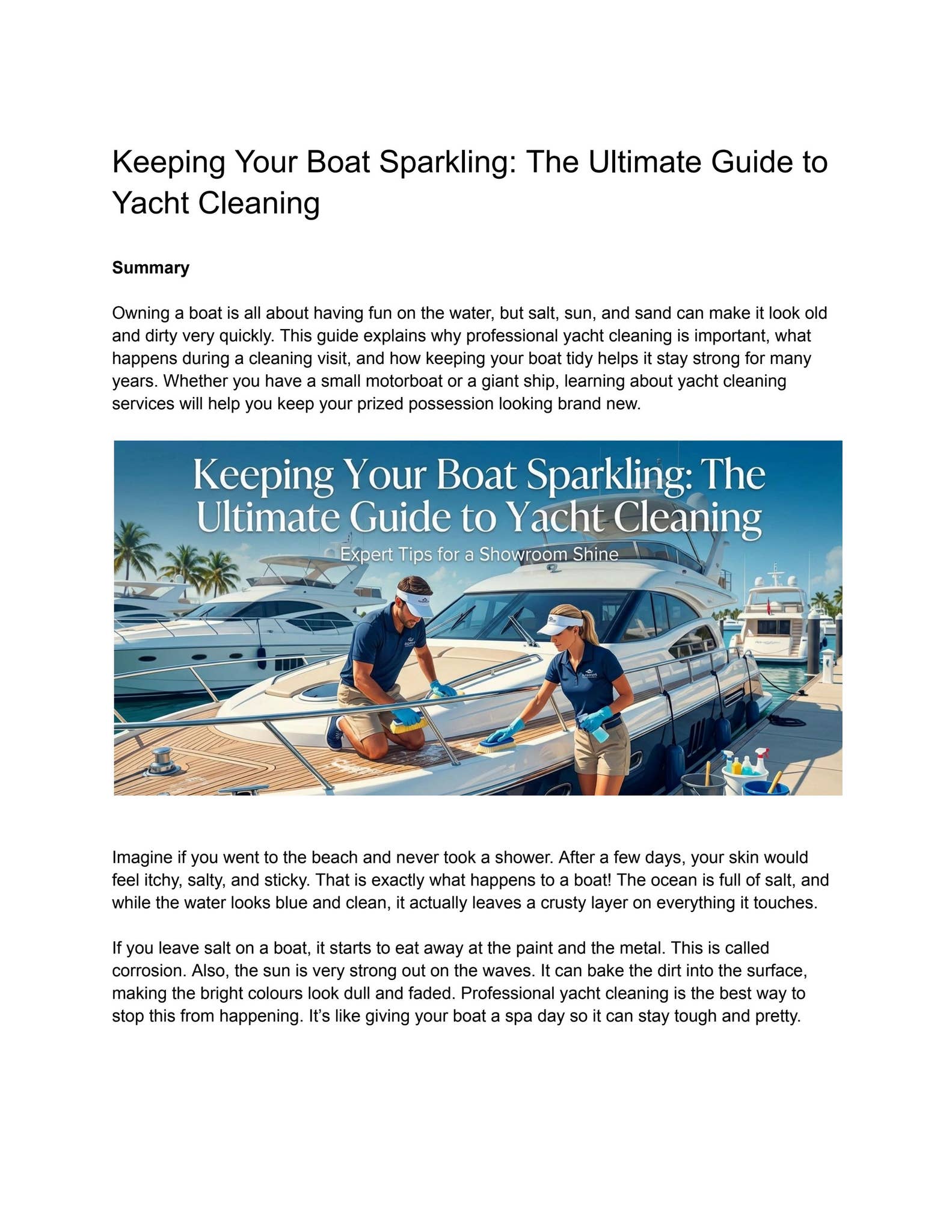 Keeping Your Boat Sparkling - The Ultimate Guide to Yacht Cleaning